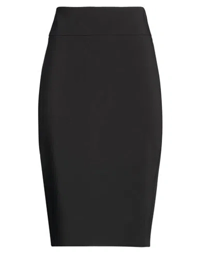 Rinascimento Woman Midi Skirt Black Size L Polyester, Elastane
