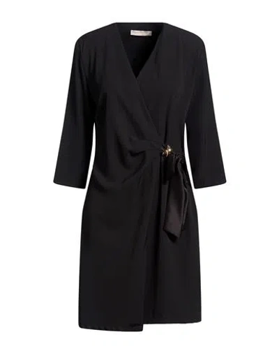 Rinascimento Woman Mini Dress Black Size M Polyester, Elastane