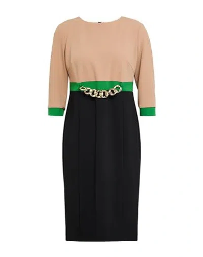 Rinascimento Woman Mini Dress Light Brown Size S Polyester, Elastane In Nude