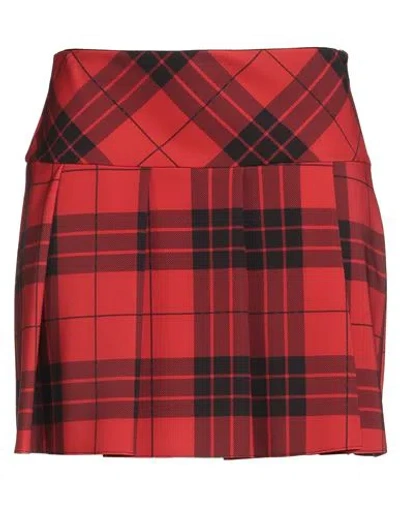 Rinascimento Woman Mini Skirt Red Size M Polyester, Elastane
