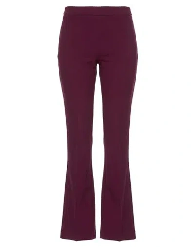 Rinascimento Woman Pants Burgundy Size S Polyester, Elastane In Red