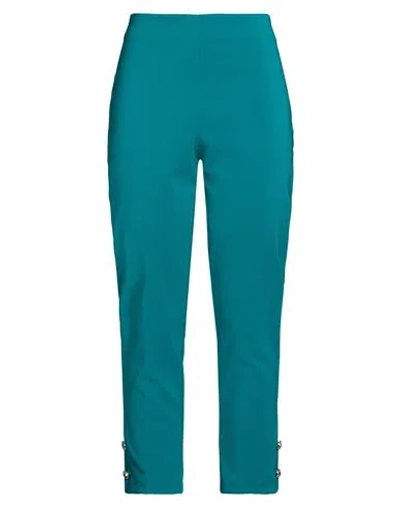 Rinascimento Woman Pants Emerald Green Size L Polyester, Elastane
