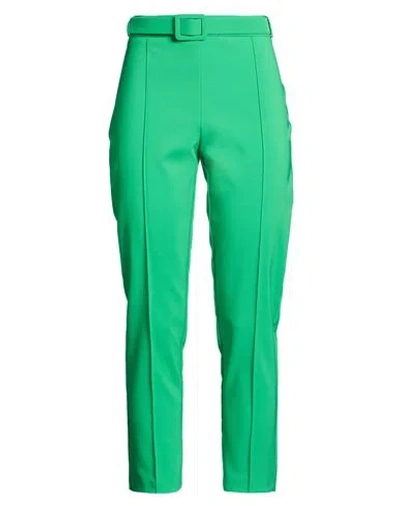 Rinascimento Woman Pants Green Size L Polyester, Elastane