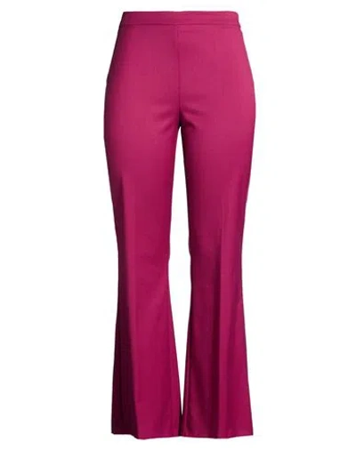 Rinascimento Woman Pants Magenta Size L Polyester, Viscose, Elastane In Pink