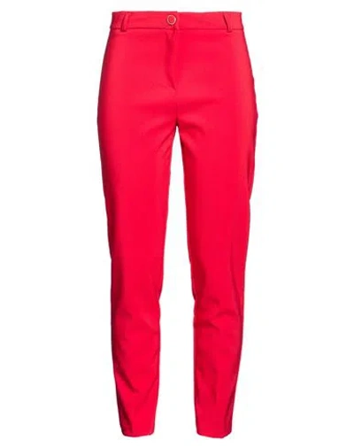 Rinascimento Woman Pants Red Size Xs Polyester, Elastane