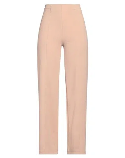 Rinascimento Woman Pants Sand Size M Polyester, Elastane In Beige