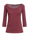 Rinascimento Woman T-shirt Burgundy Size M Viscose, Elastane In Burgundy