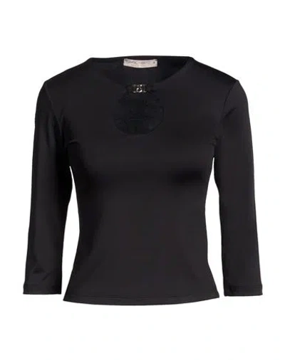 Rinascimento Woman Top Black Size Xl Polyester, Elastane