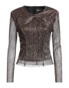 Rinascimento Woman Top Copper Size S Polyester, Metallic Fiber