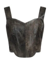 Rinascimento Woman Top Dark Brown Size M Polyester, Elastane In Brown