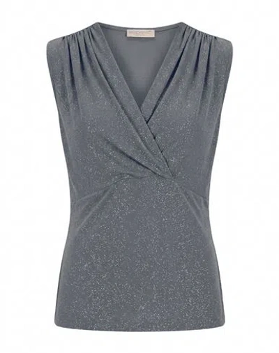 Rinascimento Woman Top Grey Size 16 Polyester, Elastane In Gray