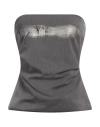 Rinascimento Woman Top Grey Size L Polyester, Viscose, Elastane In Grey