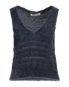Rinascimento Woman Top Midnight Blue Size S/m Nylon, Acrylic, Viscose, Polyester, Metallic Fiber
