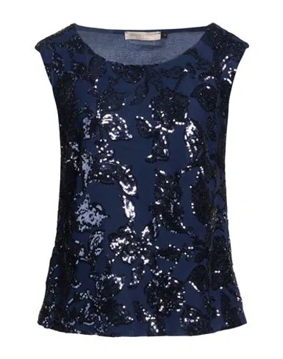 Rinascimento Woman Top Navy Size 10 Polyester, Elastane In Blue