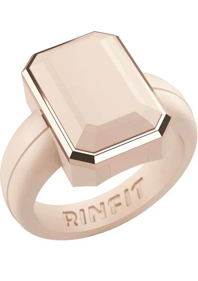 Rinfit Women's Silicone Rectangle Ring In Gold