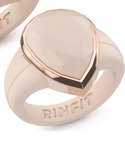Rinfit Women's Silicone Teardrop Ring In Tan In Gold