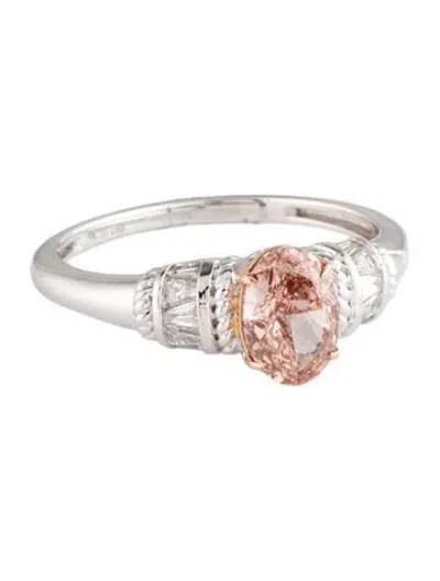 Pre-owned Ring 1.00ct Lab-grown Diamond Engagement  In Multicolor