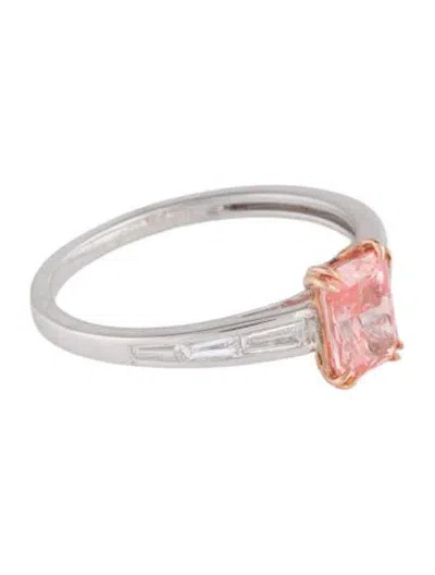 Pre-owned Ring 1.00ct Lab-grown Diamond Engagement  In Multicolor