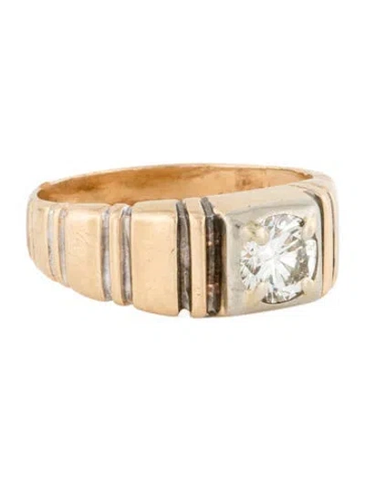 Pre-owned Ring 1.06ct Diamond Signet  In Multi