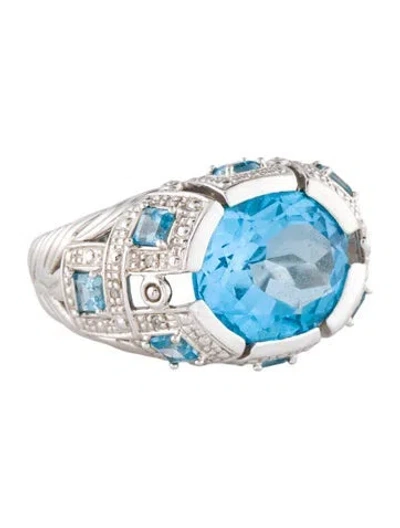 Pre-owned Ring 10k 10.90ctw Topaz Cocktail  In Multi