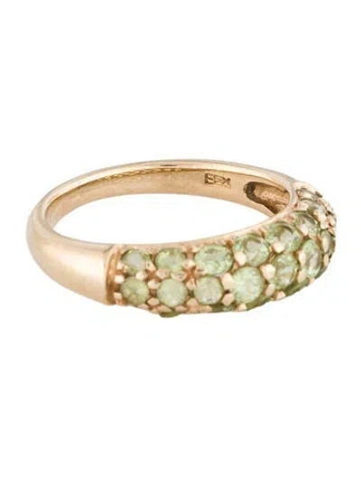 Pre-owned Ring 10k 1.19ctw Peridot Band In Multi
