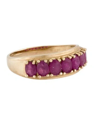 Pre-owned Ring 10k 1.22ctw Ruby Cocktail  In Multi