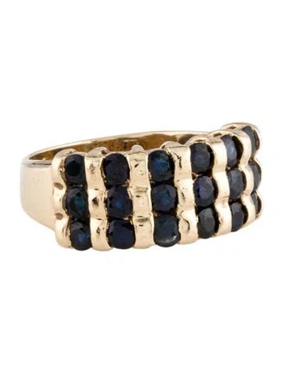 Pre-owned Ring 10k 1.22ctw Sapphire Band  In Multi