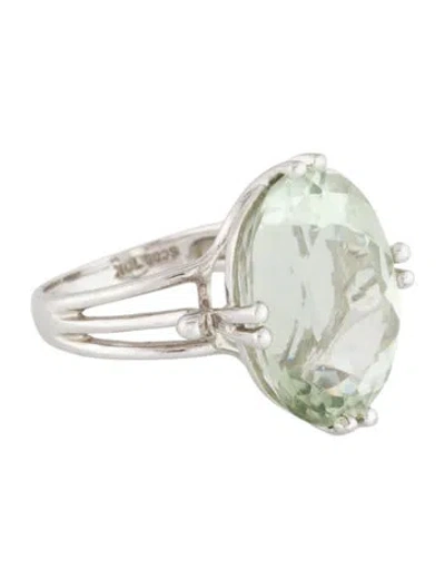 Pre-owned Ring 10k 12.63ct Prasiolite Cocktail  In Multi