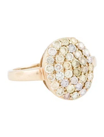 Pre-owned Ring 10k 1.41ctw Diamond Cocktail  In Multi