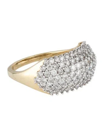 Pre-owned Ring 10k 1.51ctw Diamond Cocktail  In Multicolor
