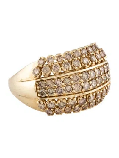 Pre-owned Ring 10k 1.52ctw Diamond Cocktail  In Multi