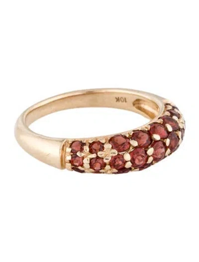 Pre-owned Ring 10k 1.52ctw Garnet Band In Multi