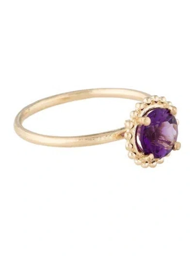 Pre-owned Ring 10k Amethyst Cocktail  In Multi