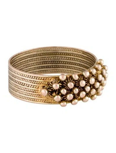 Pre-owned Ring 10k Beaded Band In Multi