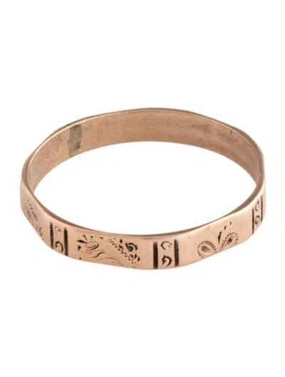 Pre-owned Ring 10k Carved Band In Multi