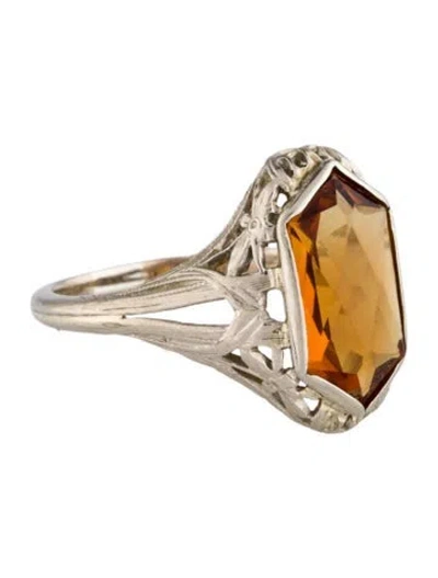 Pre-owned Ring 10k Citrine Cocktail  In Multi