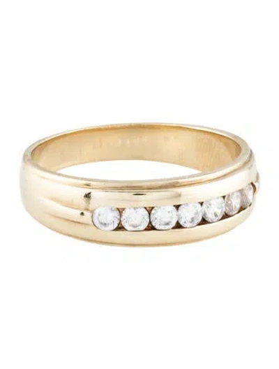 Pre-owned Ring 10k Cubic Zirconia Band In Multicolor