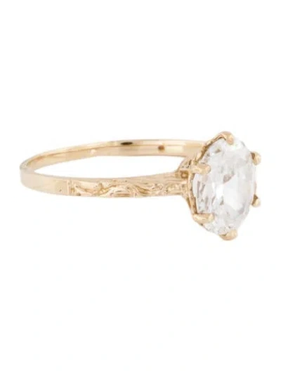 Pre-owned Ring 10k Cubic Zirconia Cocktail  In Multi