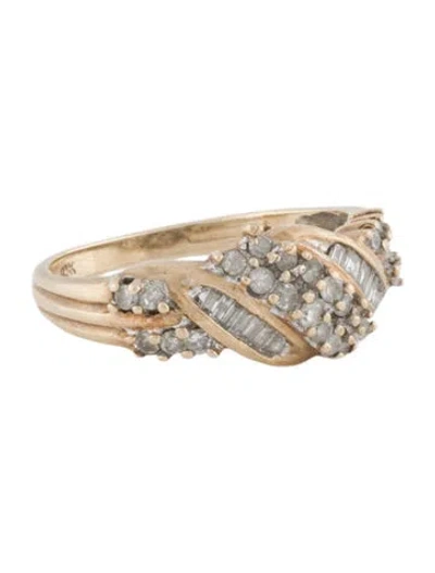Pre-owned Ring 10k Diamond Band In Multi