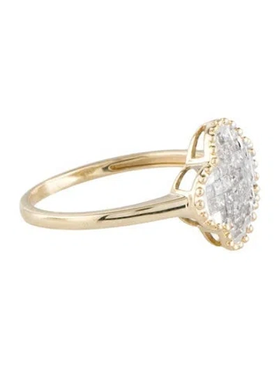 Pre-owned Ring 10k Diamond Cocktail  In Multi