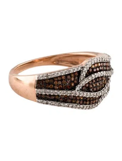 Pre-owned Ring 10k Diamond Cocktail  In Multi