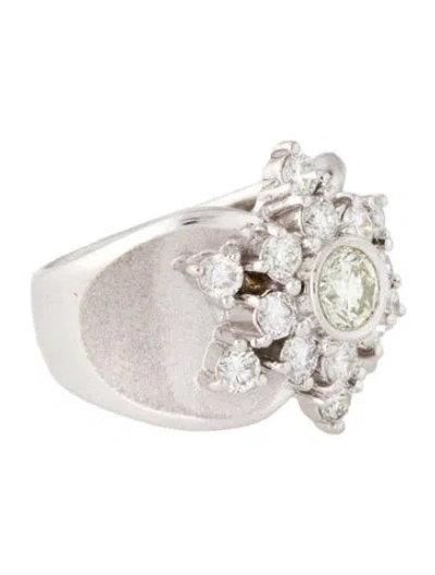 Pre-owned Ring 10k Diamond Cocktail  In Multi