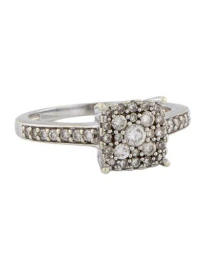 Pre-owned Ring 10k Diamond Cocktail  In Multi