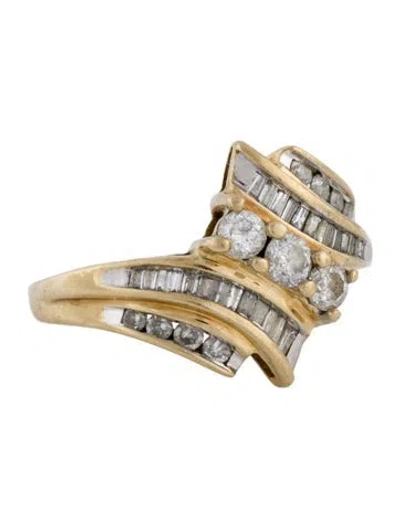 Pre-owned Ring 10k Diamond Cocktail  In Multi