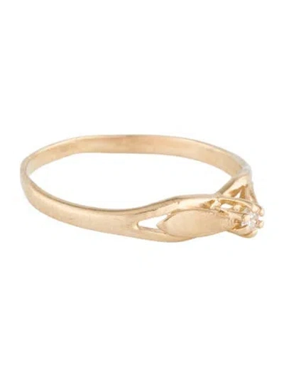 Pre-owned Ring 10k Diamond Cocktail  In Multi