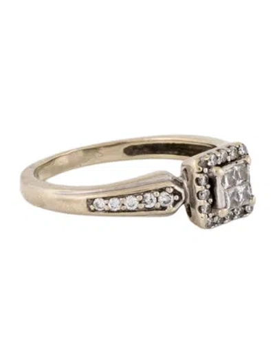 Pre-owned Ring 10k Diamond Cocktail  In Multi