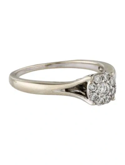 Pre-owned Ring 10k Diamond Cocktail  In Multi