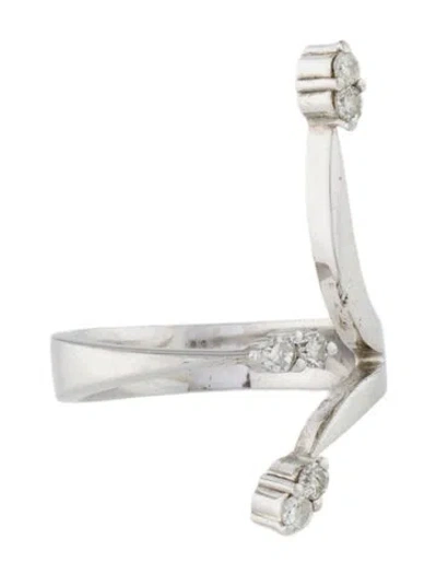 Pre-owned Ring 10k Diamond Cocktail  In Multi