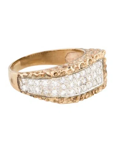 Pre-owned Ring 10k Diamond Cocktail  In Multi