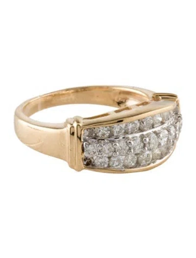 Pre-owned Ring 10k Diamond Cocktail  In Multi